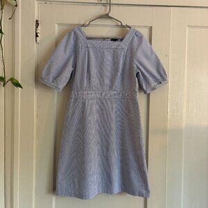 Ann Taylor Factory Blue and white striped dress